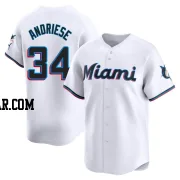 Matt Andriese Youth Miami Marlins White Limited Home Jersey