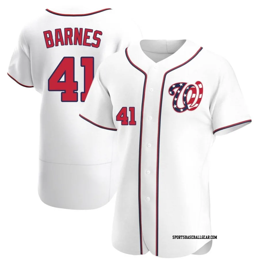 Matt Barnes Men's Washington Nationals White Authentic Alternate Jersey