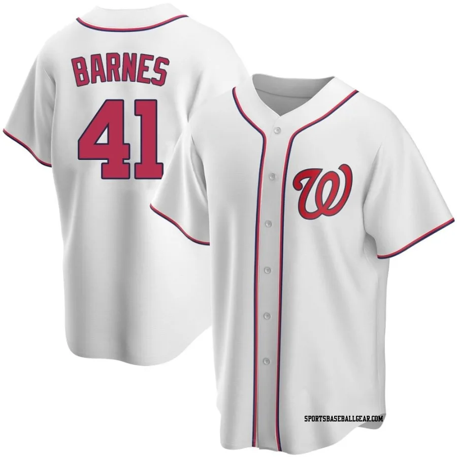 Matt Barnes Men's Washington Nationals White Replica Home Jersey