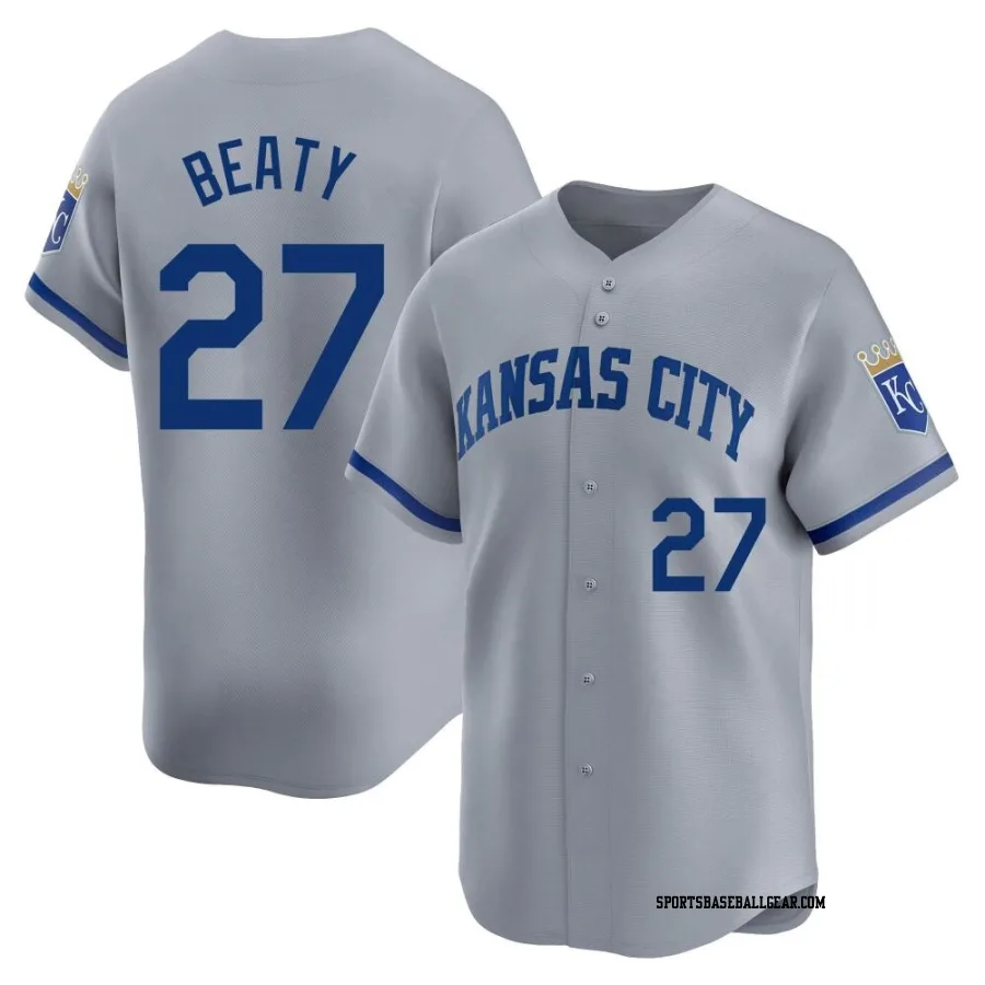 Matt Beaty Men's Kansas City Royals Gray Limited Away Jersey