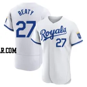 Matt Beaty Men's Kansas City Royals White Authentic 2022 Home Jersey