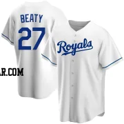 Matt Beaty Men's Kansas City Royals White Replica Home Jersey