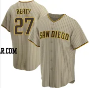 Matt Beaty Men's San Diego Padres Sand/Brown Replica Alternate Jersey