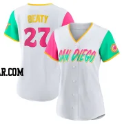 Matt Beaty Women's San Diego Padres White Authentic 2022 City Connect Jersey