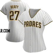 Matt Beaty Women's San Diego Padres White/Brown Authentic Home Jersey