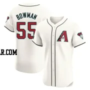 Matt Bowman Men's Arizona Diamondbacks Cream Elite Home Patch Jersey