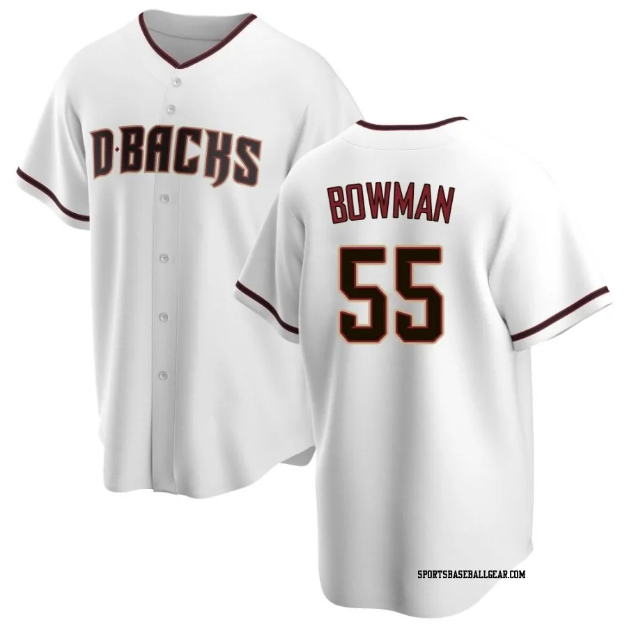 Matt Bowman Men's Arizona Diamondbacks White Replica Home Jersey