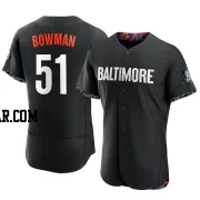 Matt Bowman Men's Baltimore Orioles Black Authentic 2023 City Connect Jersey