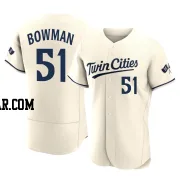 Matt Bowman Men's Minnesota Twins Cream Authentic Alternate 2023 Jersey