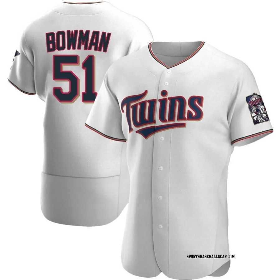 Matt Bowman Men's Minnesota Twins White Authentic Home Jersey