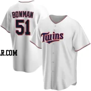 Matt Bowman Men's Minnesota Twins White Replica Home Jersey