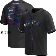 Matt Bowman Men's New York Yankees Black Holographic Replica Alternate Jersey