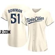 Matt Bowman Women's Minnesota Twins Cream Authentic Alternate Jersey