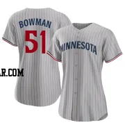 Matt Bowman Women's Minnesota Twins Gray Authentic Road Jersey