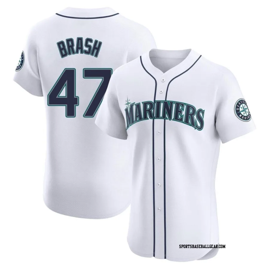 Matt Brash Men's Seattle Mariners White Elite Home Jersey