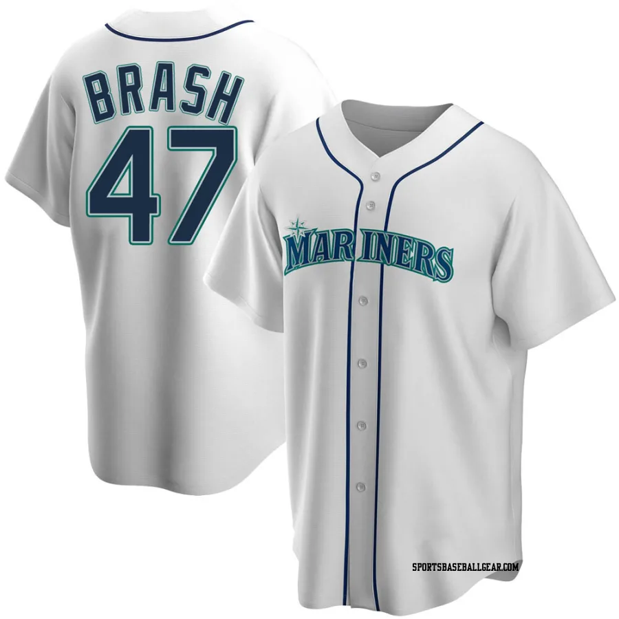 Matt Brash Men's Seattle Mariners White Replica Home Jersey