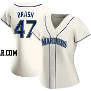 Matt Brash Women's Seattle Mariners Cream Authentic Alternate Jersey