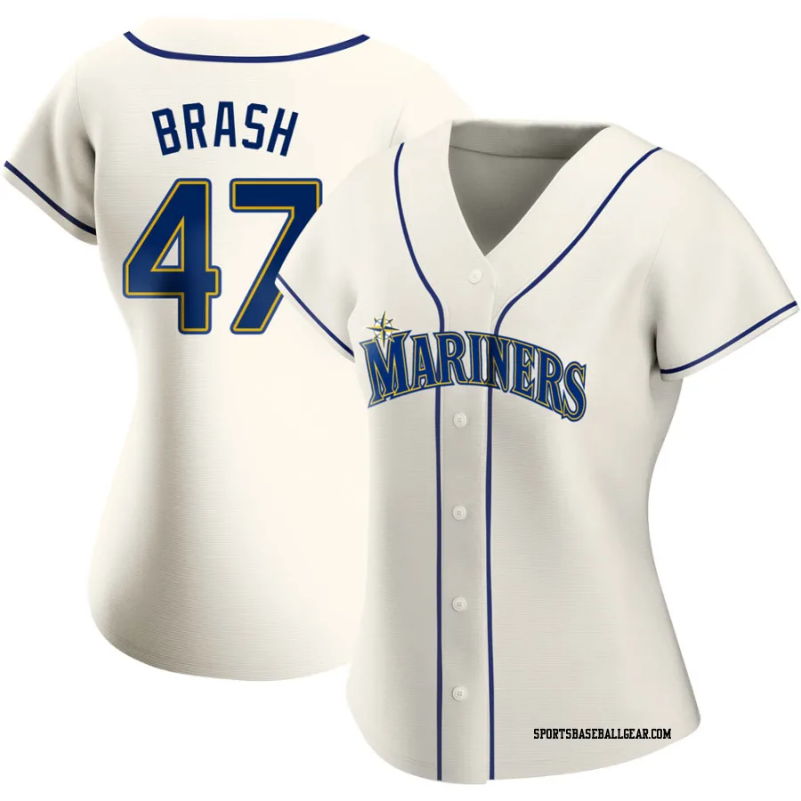 Matt Brash Women's Seattle Mariners Cream Authentic Alternate Jersey