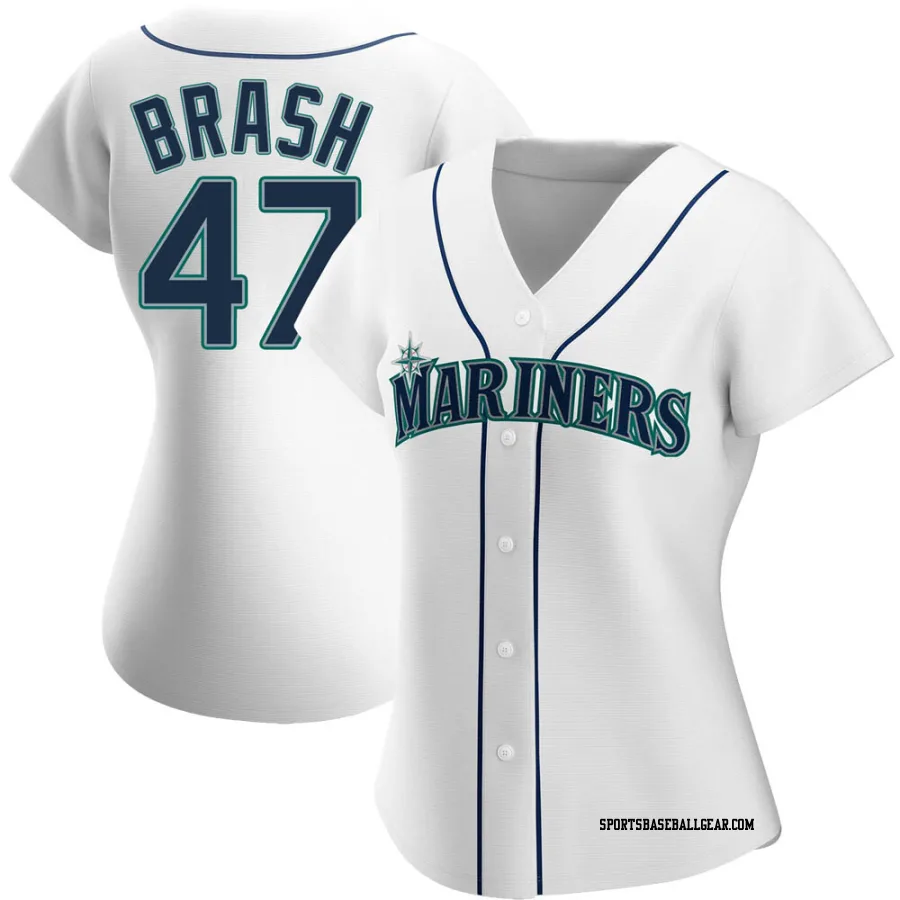 Matt Brash Women's Seattle Mariners White Authentic Home Jersey