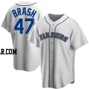 Matt Brash Youth Seattle Mariners White Replica Home Cooperstown Collection Jersey