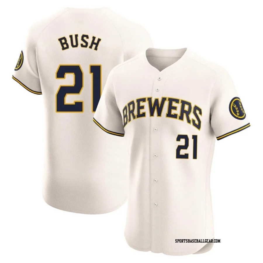 Matt Bush Men's Milwaukee Brewers Cream Elite Home Jersey