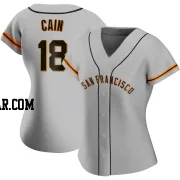 Matt Cain Women's San Francisco Giants Gray Authentic Road Jersey