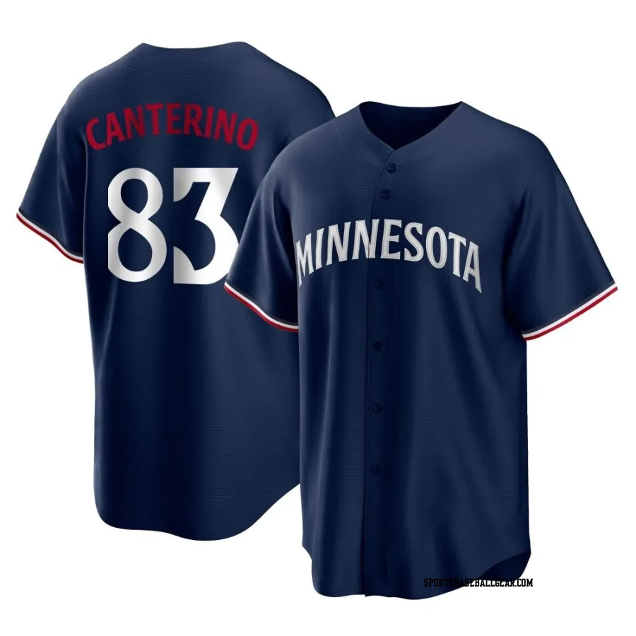 Matt Canterino Men's Minnesota Twins Navy Replica Alternate Jersey