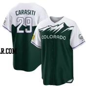 Matt Carasiti Men's Colorado Rockies Green Replica 2022 City Connect Jersey