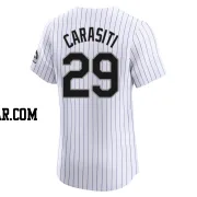 Matt Carasiti Men's Colorado Rockies White Elite Home Jersey