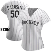 Matt Carasiti Women's Colorado Rockies White Authentic Home Jersey