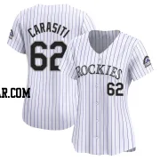 Matt Carasiti Women's Colorado Rockies White Limited Home Jersey