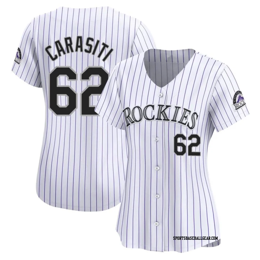 Matt Carasiti Women's Colorado Rockies White Limited Home Jersey