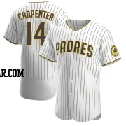 Matt Carpenter Men's San Diego Padres White/Brown Authentic Home Jersey