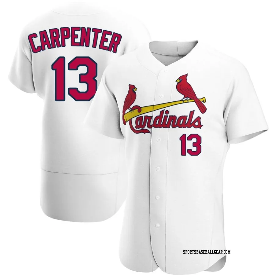 Matt Carpenter Men's St. Louis Cardinals White Authentic Home Jersey