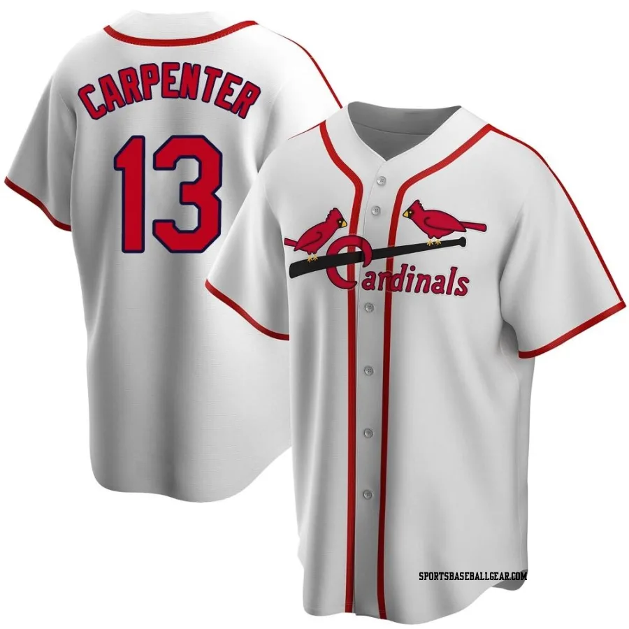 Matt Carpenter Men's St. Louis Cardinals White Home Cooperstown Collection Jersey