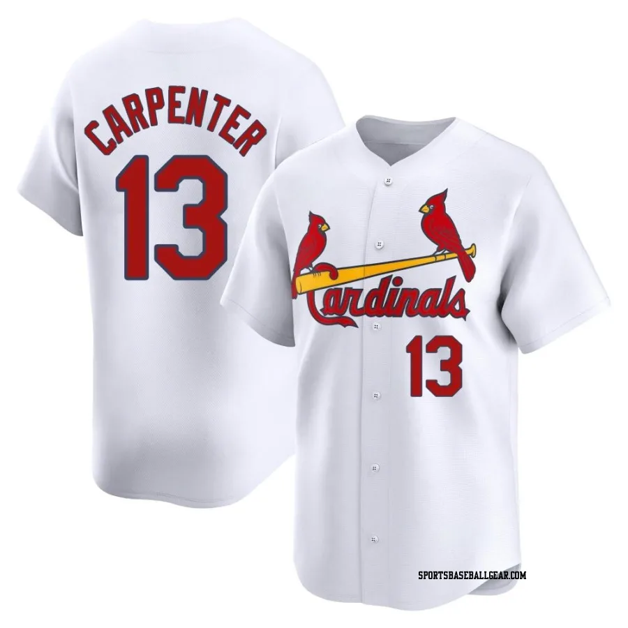 Matt Carpenter Men's St. Louis Cardinals White Limited Home Jersey