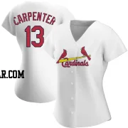 Matt Carpenter Women's St. Louis Cardinals White Authentic Home Jersey