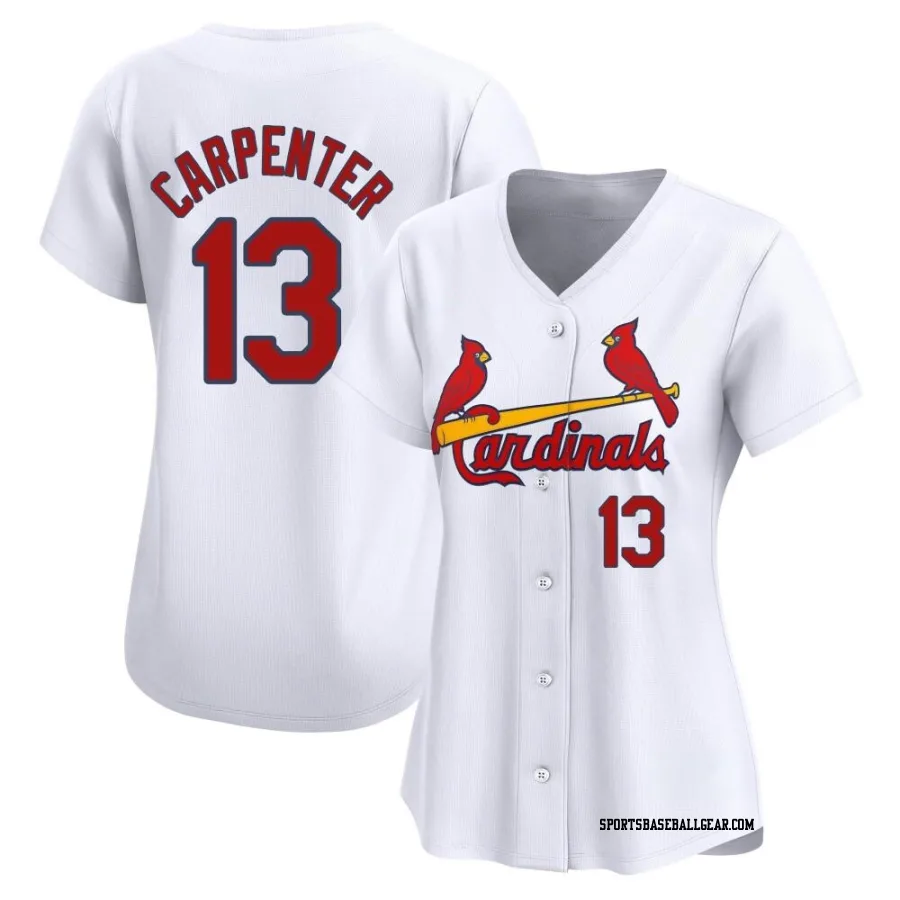 Matt Carpenter Women's St. Louis Cardinals White Limited Home Jersey