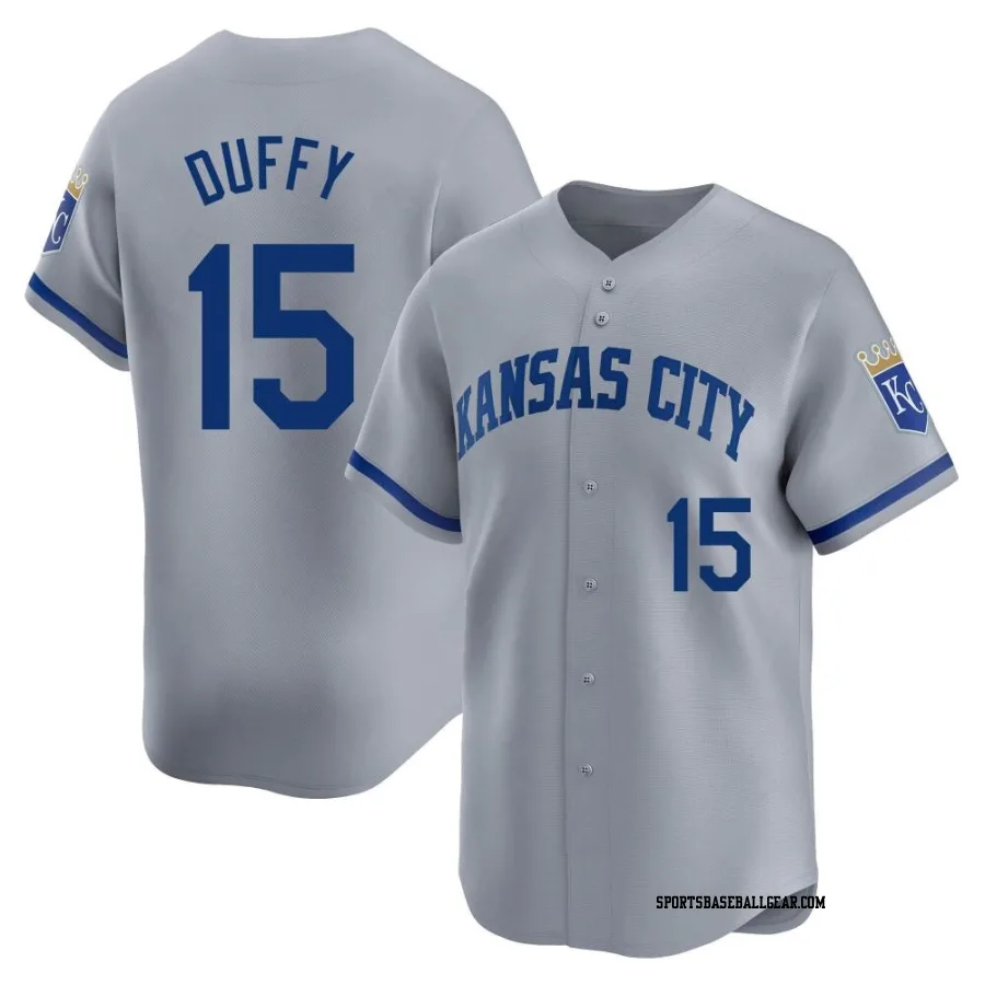 Matt Duffy Men's Kansas City Royals Gray Limited Away Jersey