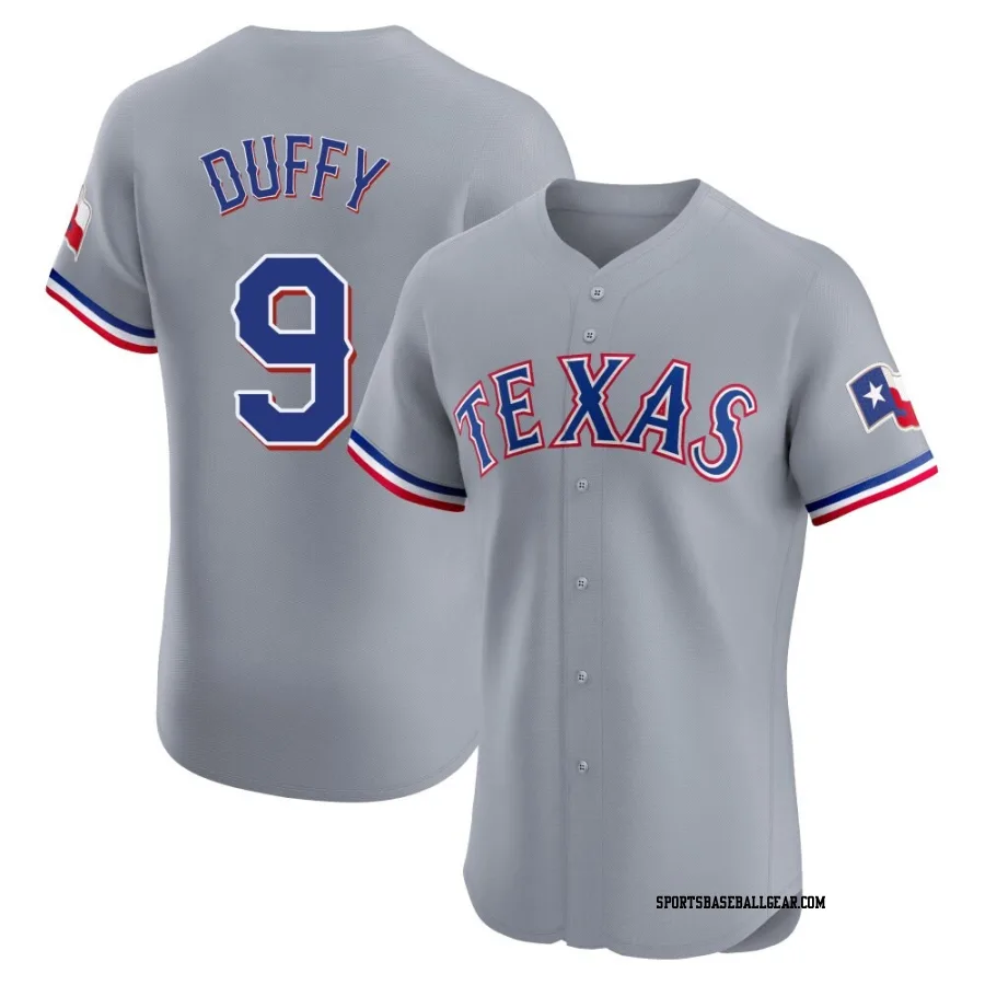 Matt Duffy Men's Texas Rangers Gray Elite Road Jersey