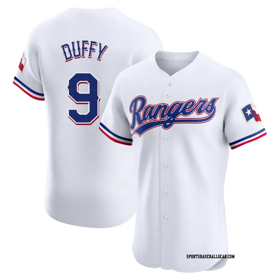 Matt Duffy Men's Texas Rangers White Elite Home Jersey