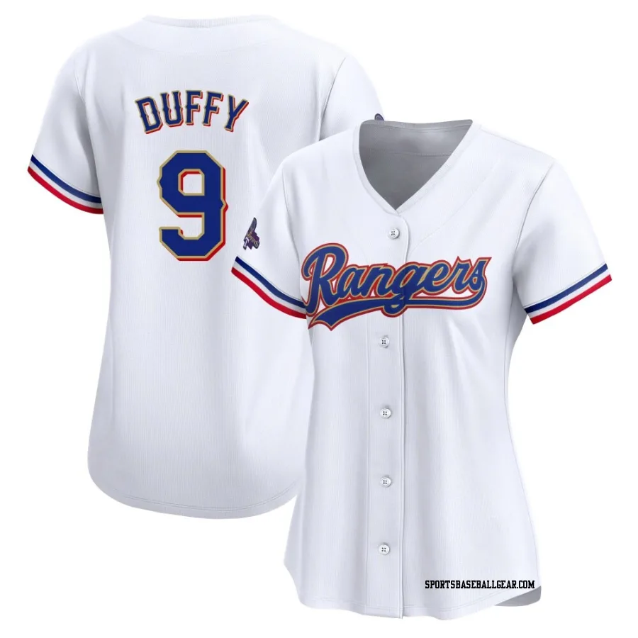 Matt Duffy Women's Texas Rangers Gold Limited White 2024 Collection Jersey