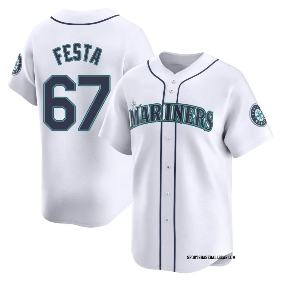 Matt Festa Men's Seattle Mariners White Limited Home Jersey