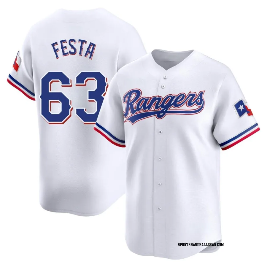 Matt Festa Men's Texas Rangers White Limited Home Jersey