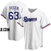 Matt Festa Men's Texas Rangers White Replica Home 2023 World Series Champions Jersey