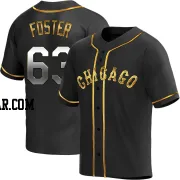 Matt Foster Men's Chicago White Sox Black Golden Replica Alternate Jersey