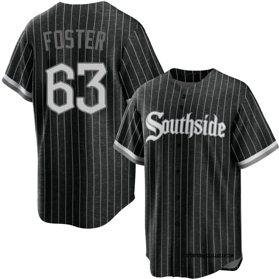 Matt Foster Youth Chicago White Sox Black Replica 2021 City Connect Jersey