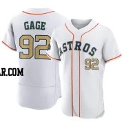 Matt Gage Men's Houston Astros Gold Authentic White 2023 Collection Jersey