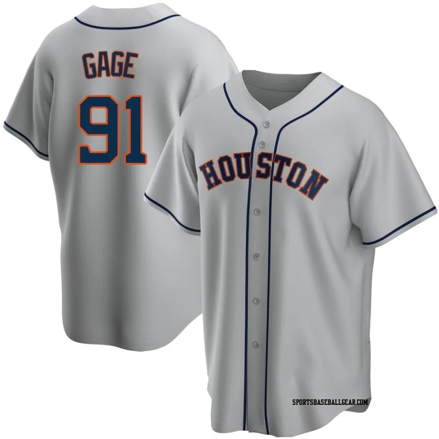 Matt Gage Men's Houston Astros Gray Replica Road Jersey