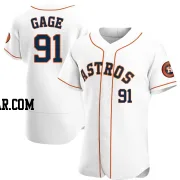 Matt Gage Men's Houston Astros White Authentic Home Jersey